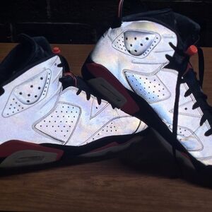 Jordan Reflective Sneakers - Black, White, Red